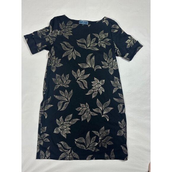 Karen Scott Sport Dress Size L Sleeve Cotton Blend Golden Leaves - Picture 6 of 6